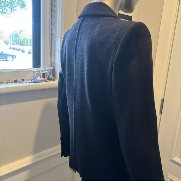 SONIA RYKIEL BLACK DOUBLE BREASTED VIEGIN WOOL CAPTAINS BLAZER JACKET 42/12 - Picture 8 of 11